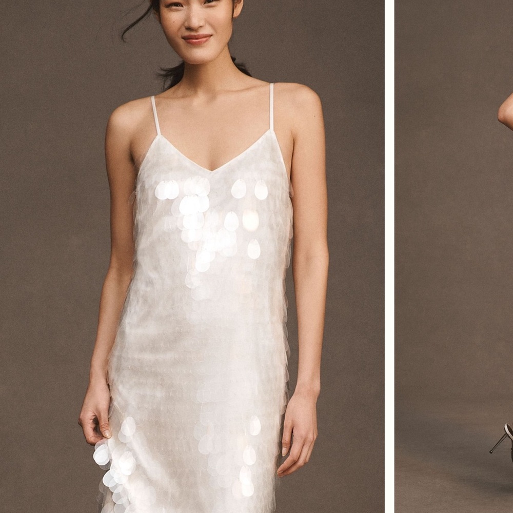 CUSTOM BHLDN Amour Sequin Midi Dress - Picture 4 of 6